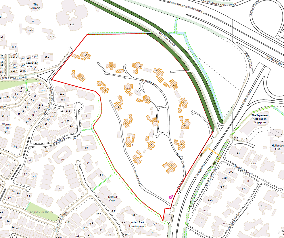 Location map of Adam Park